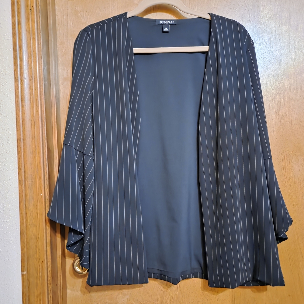 Roz & Ali Black Pinstripe Blazer